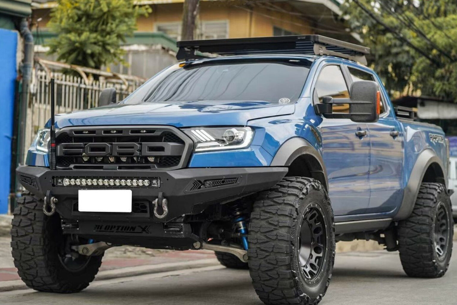 Option X Bull Bar & Stedi Light Bar to suit Ford Ranger Raptor PX3 ...