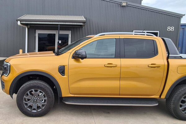 Ford Ranger Raptor with its dual-cab pick-up body, full-time 4x4 layout and petrol V6 engine with its twin turbochargers and 298kW of power.